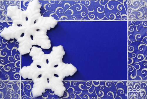 Новогодние синие рамки - Растровый клипарт | Christmas Blue Frames - UHQ Stock Photo
