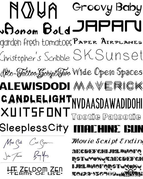 Сборник шрифтов ( часть9) / Collection of fonts ( Part 9 )