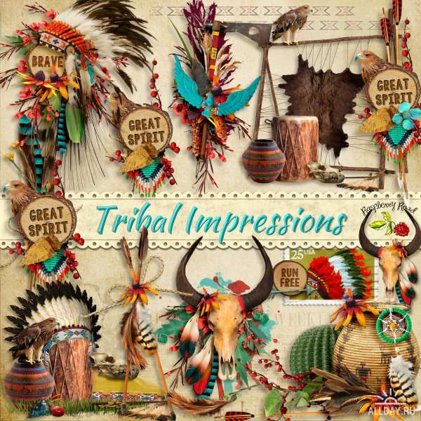 Скрап-набор Tribal Impressions - Свободное Племя