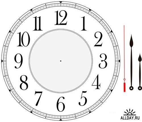 Время и часы в векторе  | Time and clock in vector from stock - 25 Eps