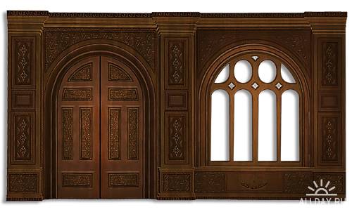 Old carved wooden doors and windows/ Резные деревянные двери и окна