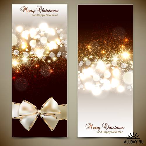 Elegant Christmas backgrounds and banners