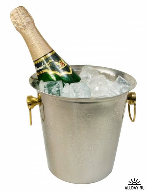 Фотосток:  шампанское и ведерко со льдом