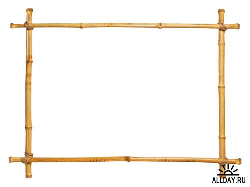 Бамбуковые рамки - Растровый клипарт | Bamboo frame - UHQ Stock Photo