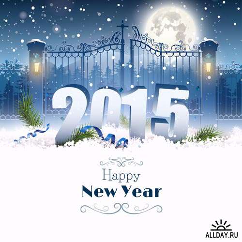 Скоро Новый Год 2015 #13 - Векторный клипарт