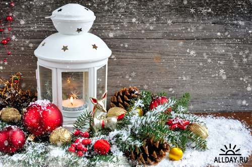Новогодний фонарик 2 - Растровый клипарт | Christmas Lantern 2 - UHQ Stock Photo