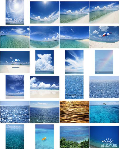 Sea and Sky - Aqua Blue