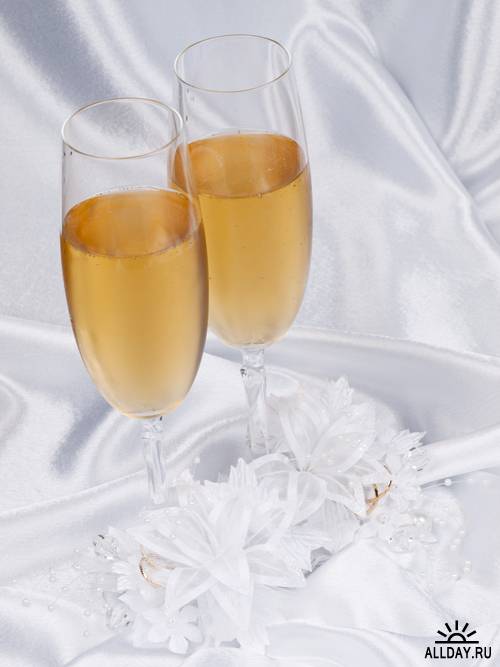 Champagne and white silk