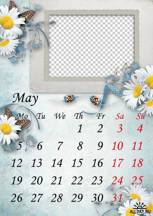 Цветочный скрап-календарь 2014
