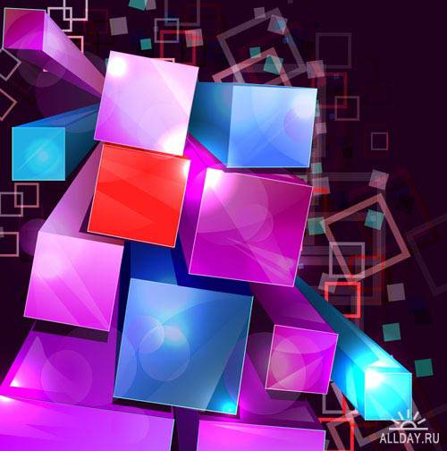 Абстрактный фон с кубами 4 | Abstract cube background 4
