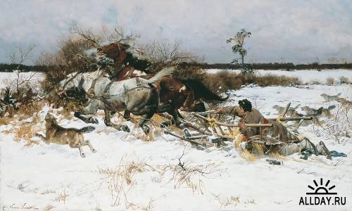 Польский художник Alfred Wierusz-Kowalski (1849- 1915)