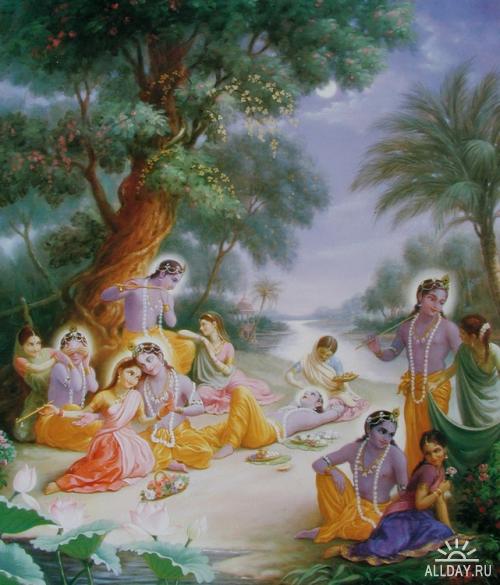 Индия - картины на тему Бхагавата Пураны