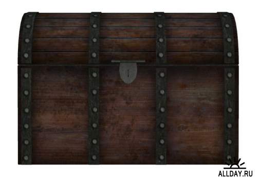 Dower chest, Footlocker and coffer 2 | Дорожный сундук, ларец и сундучок 2 - Набор элементов для коллажей