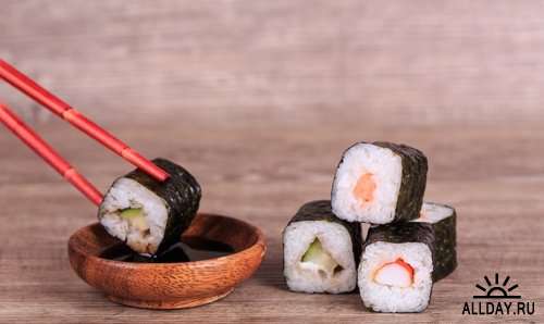 Japanese food and sushi Stock images set #1 - 25 HQ Jpg