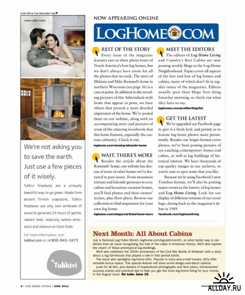 Log Home Living - June 2012 USA