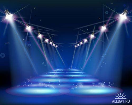 Сцена освещенная прожекторами 5 | Stage with spotlights 5