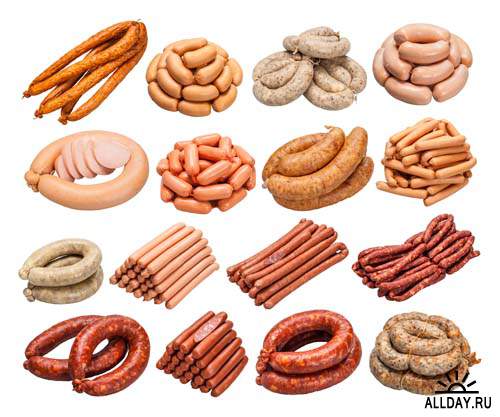 Meat and sausages collection