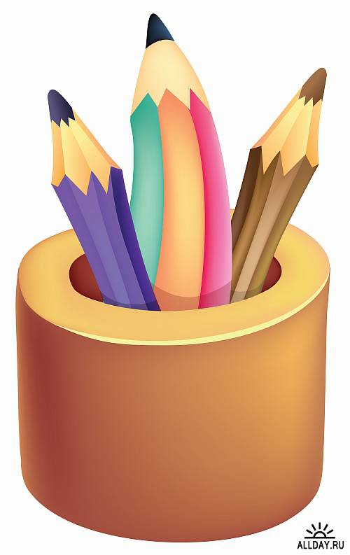 Клипарт - красивые карандаши