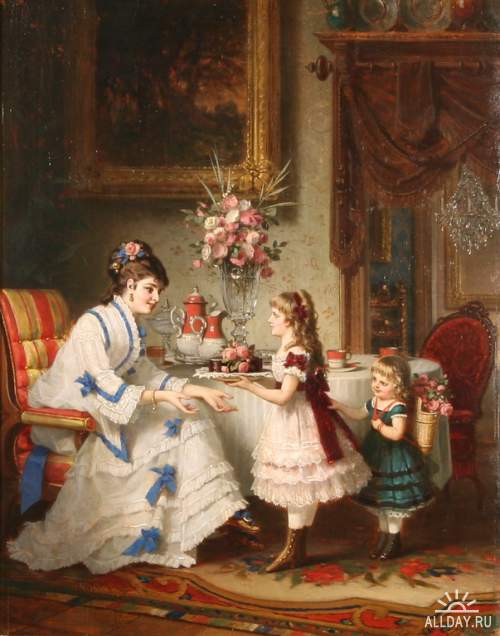 Немецкий художник Anton Ebert (1845–1896)