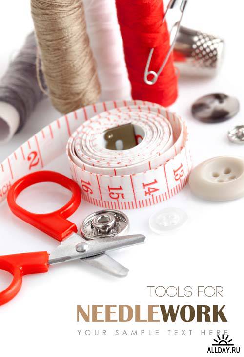 Tools for needlework background