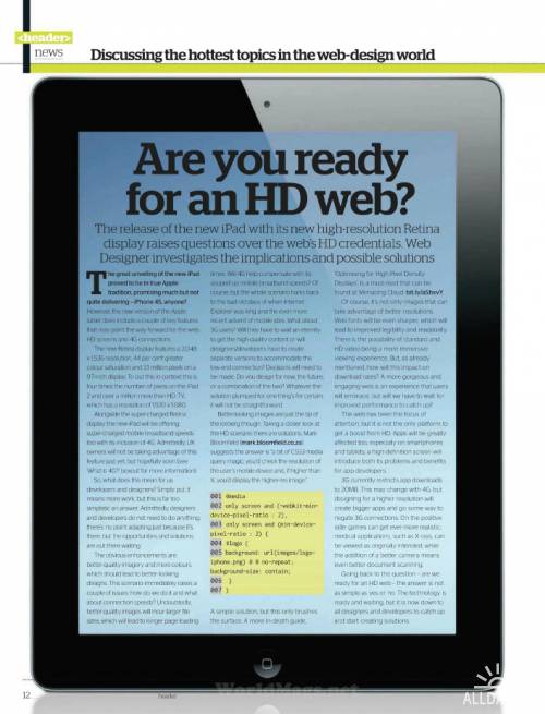 Web Designer - Issue 195, 2012