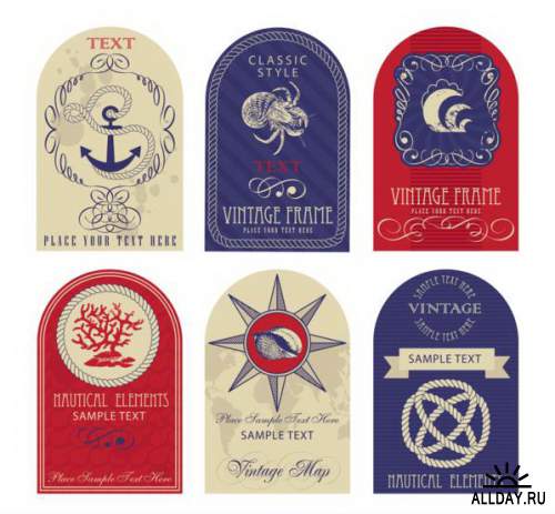 Векторный клипарт: Vintage Labels.