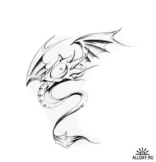 Драконы - искусство татуировки | Dragon tattoo art - UHQ Stock Photo