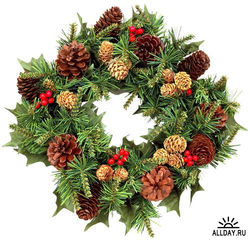 Christmas New Year garlands and wreaths | Новогодние композиции, венки и гирлянды