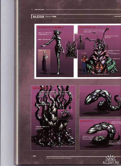 Inside of Biohazard The Darkside Chronicles Art Book