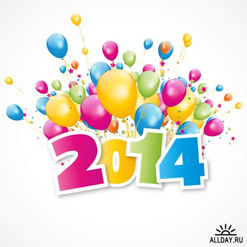 Новый Год 2014 - Векторный клипарт | 2014 New Year - Stock Vectors