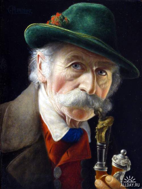Немецкий художник Carl Heuser (1827-1892)