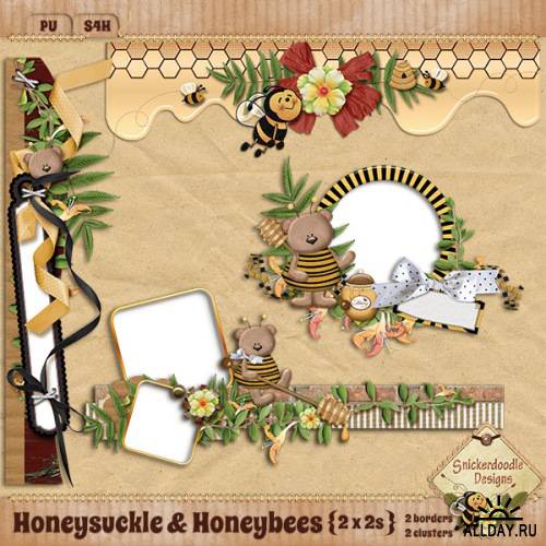 Скрап-набор - Honeysuckle & Honeybees