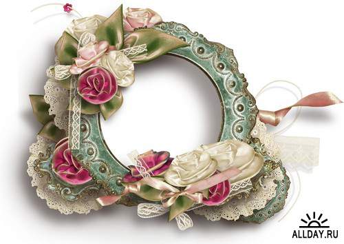 Floral Frame - cutouts 6 | Рамки - вырезы с цветами и листьями 6