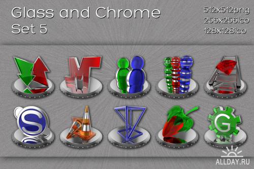 Glass and Chrome Icons
