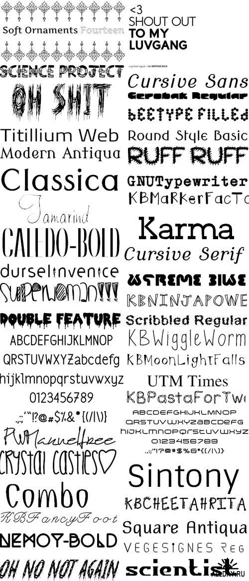 Сборник шрифтов ( часть 6 ) / Collection of fonts ( Part 6 )