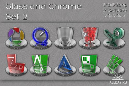 Иконки Стекло и металл / Glass and Chrome icons