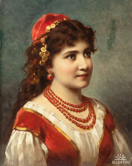 Немецкий художник Anton Ebert (1845–1896)