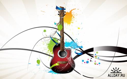 Colorful Vector Art Music Wallpapers