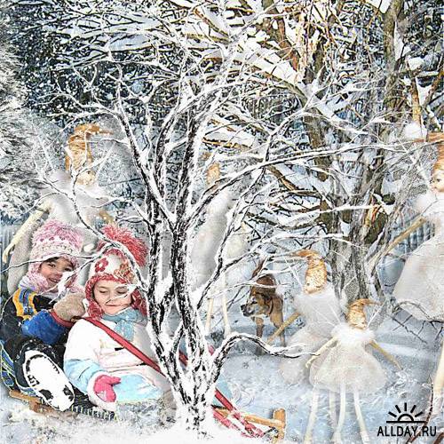 Скрап набор для Фотошопа - Ice Winter/Ice Christmas