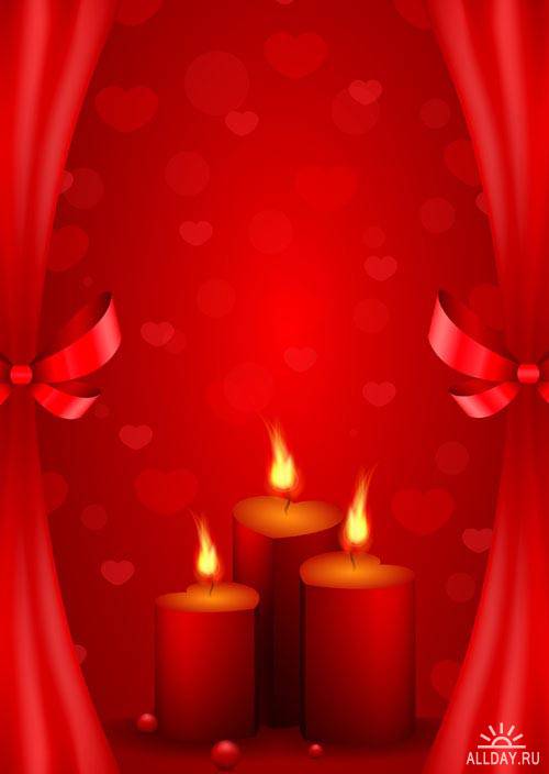 Романтическая открытка к дню Валентина | Romantic card for Valentine day