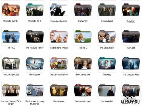 TV Series Colored Folder Icons MegaPack