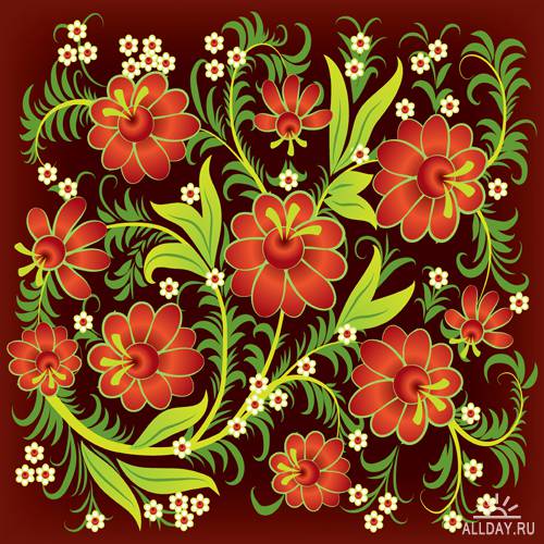 Цветочный орнамент в векторе | Floral ornament - Stock Vectors