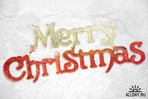 Новогодние фантазии в серебре - Растровый клипарт | Christmas Fantasy on Silver - UHQ Stock Photo