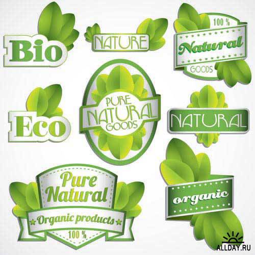 Эко и Био этикетки 2 | Eco and Bio labels 2