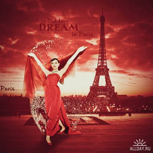 Скрап-набор Dream in Paris
