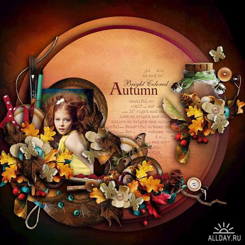 Скрап-набор Bright Colored Autumn