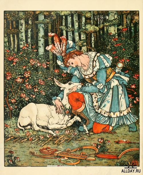 Книжные иллюстрации.Beauty and the beast picture book...(1911) Walter Crane