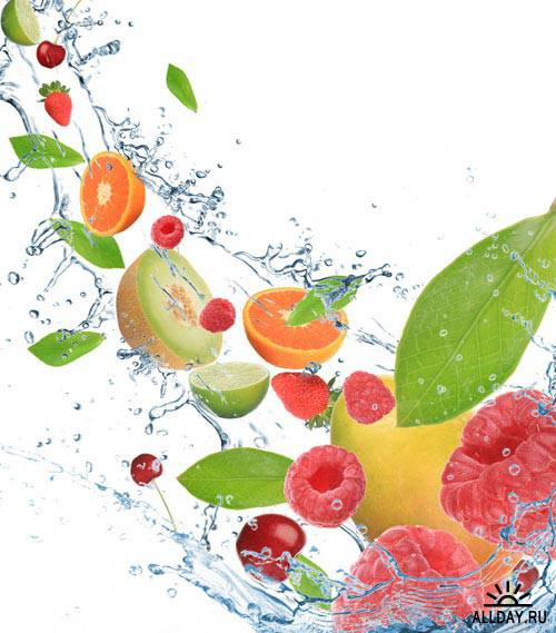 Свежие фрукты в воде | Fresh fruits in water