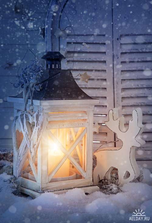 Новогодний фонарик - Растровый клипарт | Christmas lantern - UHQ Stock Photo