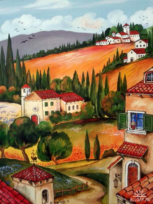 Итальянские деревни и пейзажи. Roberto Gagliardi